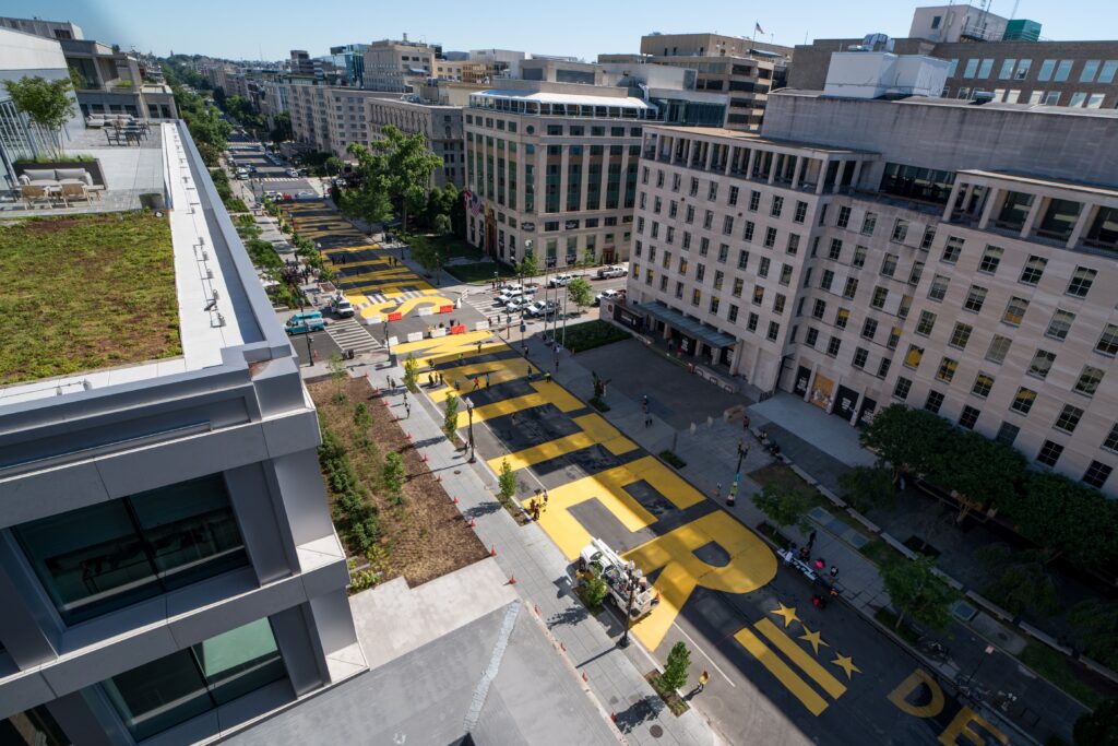 Black Lives Matter Plaza, near the White House. Credit: Washington.org