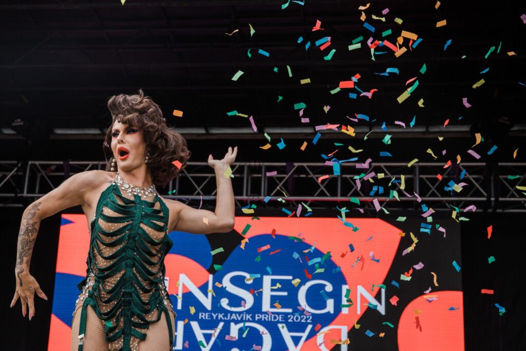 Trinity the Tuck makes some moves at Reykjavík Pride 2022. Credit: Visit Reykjavík