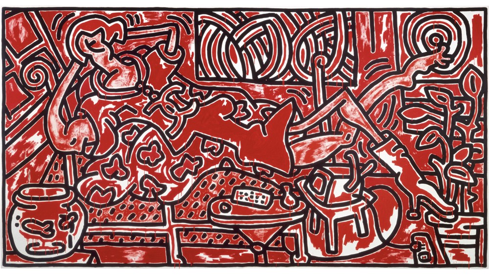 Keith Haring's "Red Room" is part of The Broad's blockbuster retrospective on Haring.