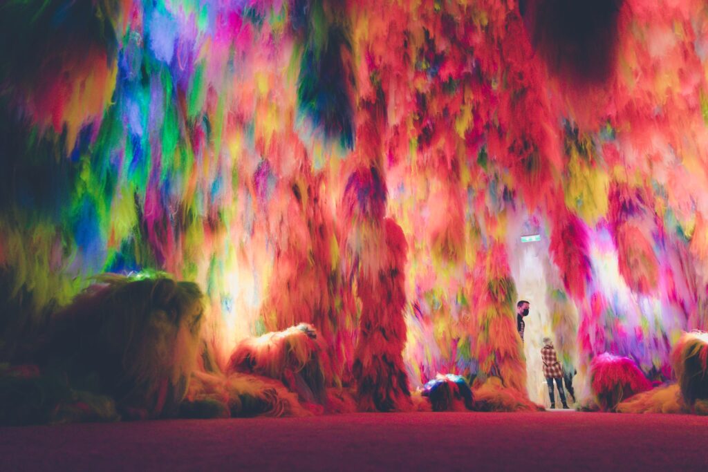 “Chromo Sapiens” is a trippy installation by the artist Shoplifter.