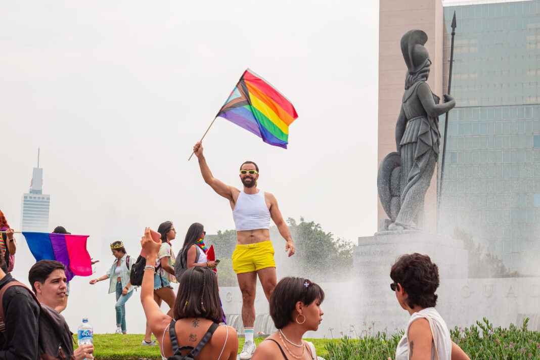 Guadalajara's Pride March at the city's famous Minerva statue. guadalajara gay guide