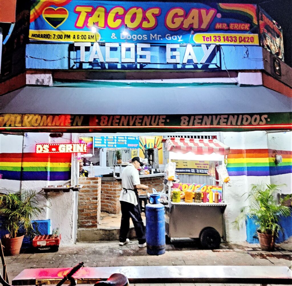 The "Gay Tacos" sign tells you all you need to know.