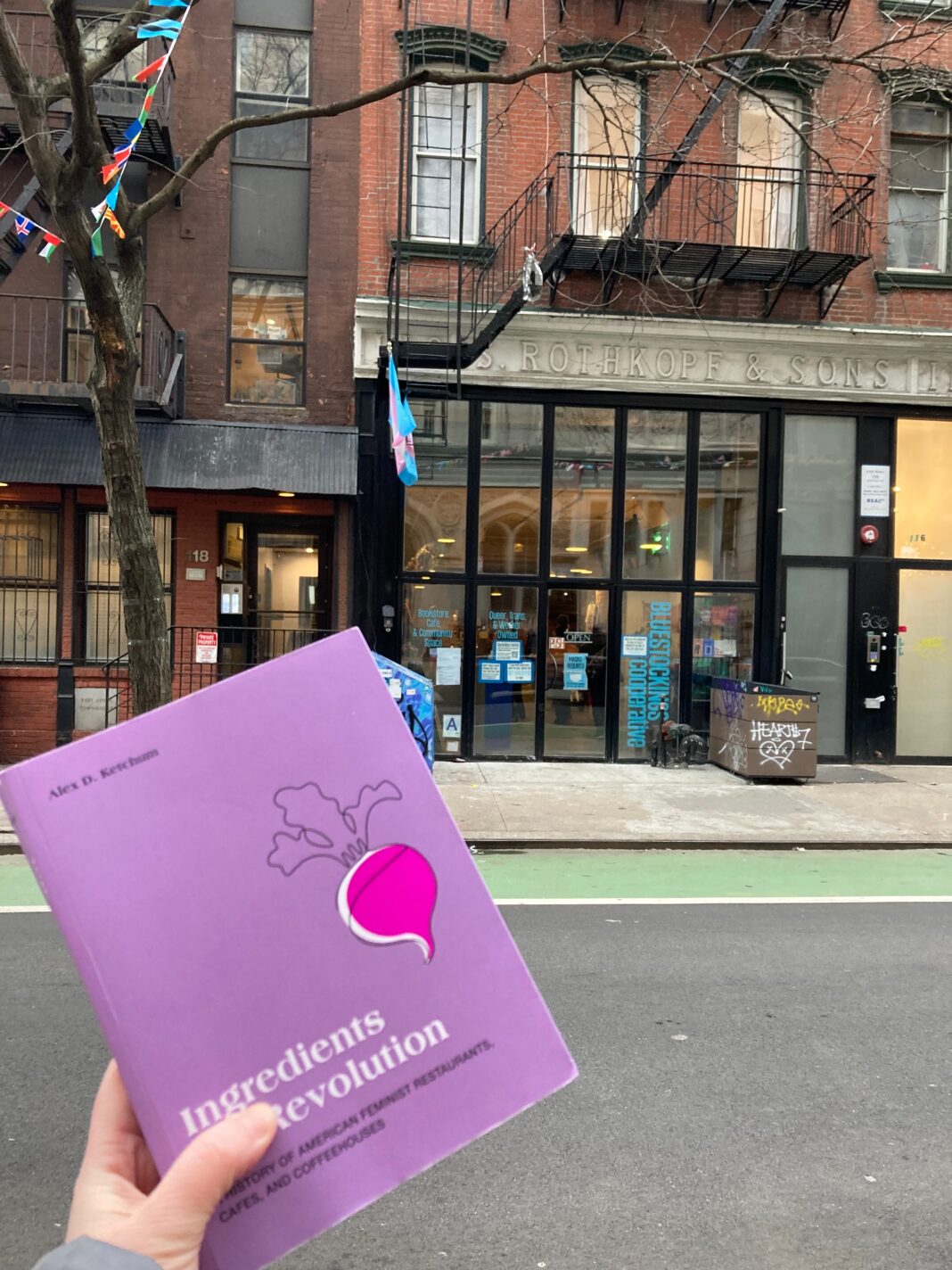 feminist restaurants Bluestockings Cooperative in New York City’s Lower East Side. Credit: Alex Ketchum